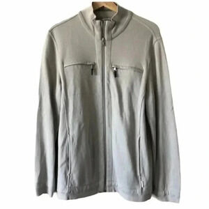 Calvin Klein Light Gray Full Zip Sweater M
